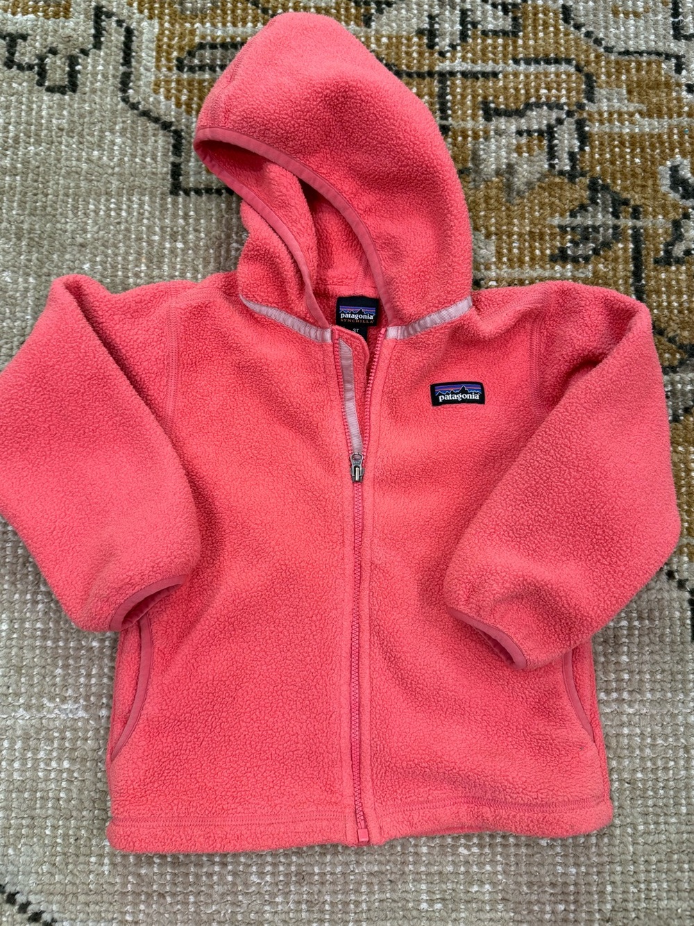 Patagonia Kids' Pink Fleece Hoodie - Cozy Zip Front